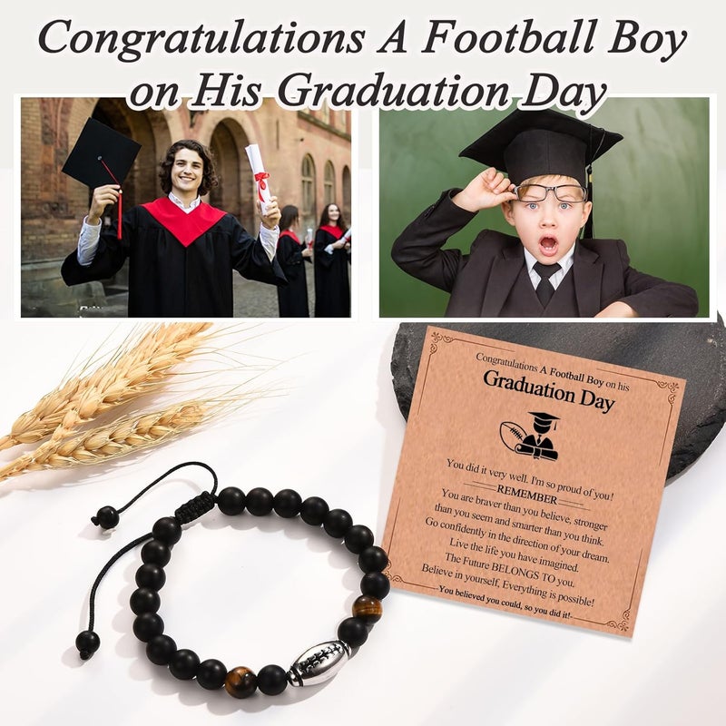 EFVISD Store Soccer Football Basketball Baseball Hockey Bracelet Gifts for Boys Players Team Lovers Son Grandson Brother Nephew Friend as Birthday/Valentines Day/Graduation/Back to School/Christmas Gifts - Image 2